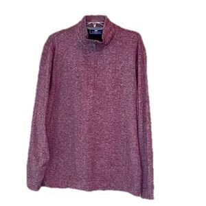 Vineyard Vines Size Large Plum Wine Burgundy Long Sleeve Qtr Zip Men’s Pullover